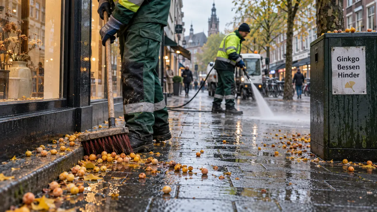 Winkeliers Lange Hezelstraat willen ingreep tegen stinkende ginkgobessen