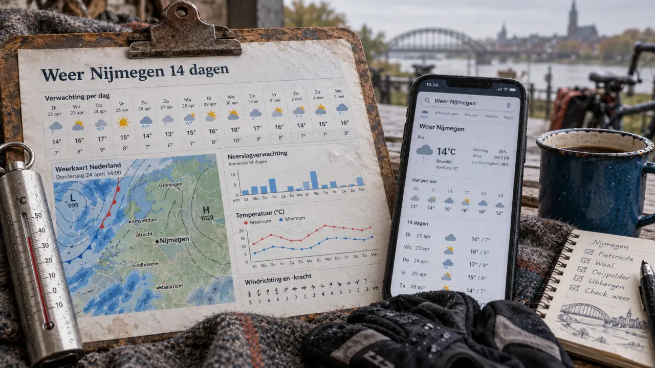 Weer Nijmegen 14 dagen: geen maandgemiddelden voorspellen het weer