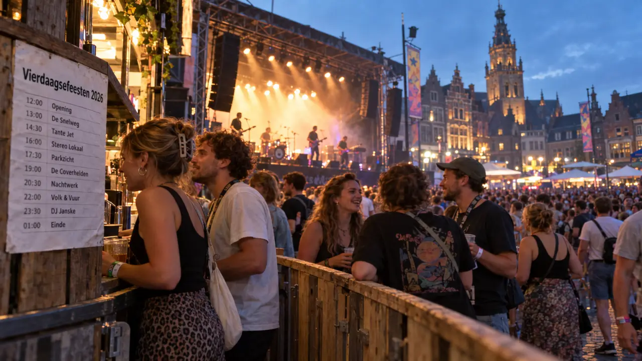 Zomerfeesten Nijmegen programma check: rij bij festival in Nijmegens